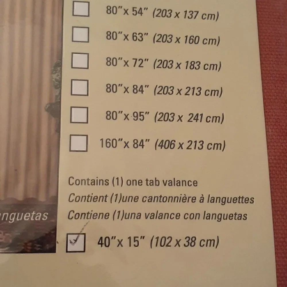 New 2 Thermalogic Weathermate Tab Top Valance Red New In Package‎